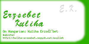 erzsebet kuliha business card